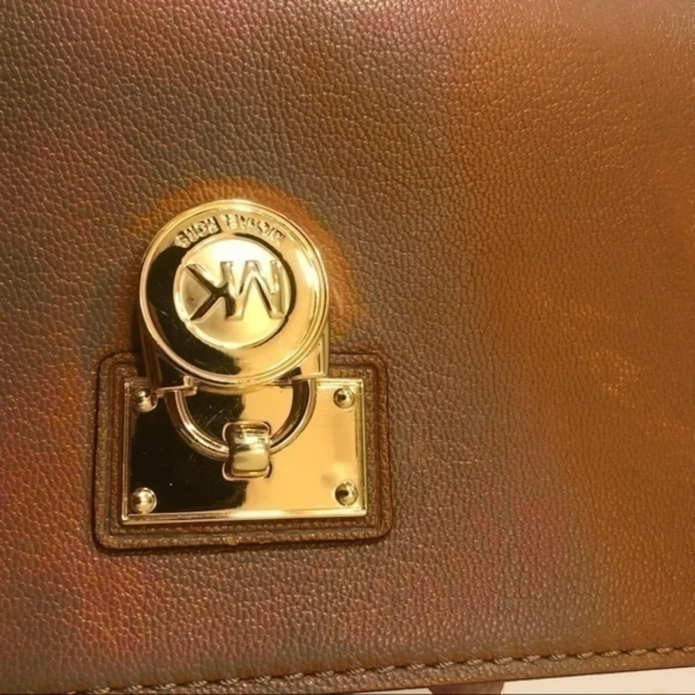 Michael kors Hamilton brown leather clutch wallet